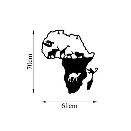 Wallity Animals Of Africa - 454 Escultura de pared de metal negra